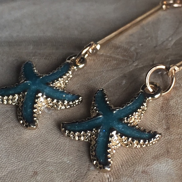 Starfish Drop Post Earrings - Picture 6 of 13